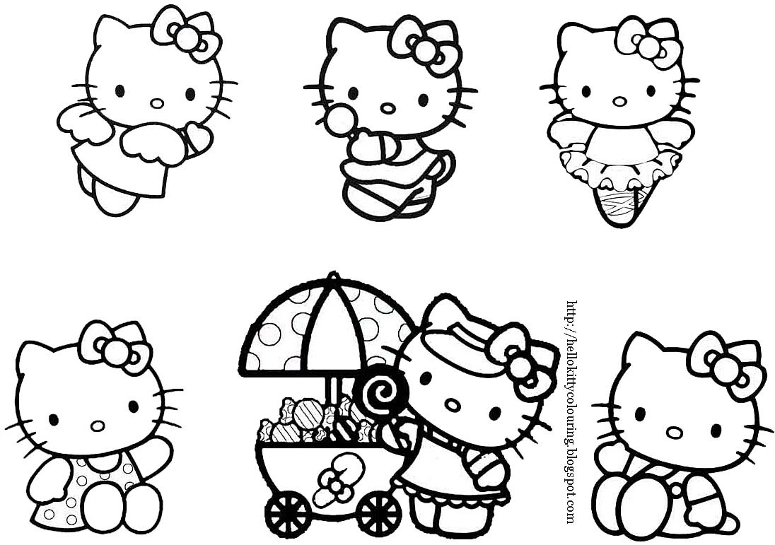 Dibujo para colorear: Hello Kitty (Dibujos animados) #36929 - Dibujos para Colorear e Imprimir Gratis