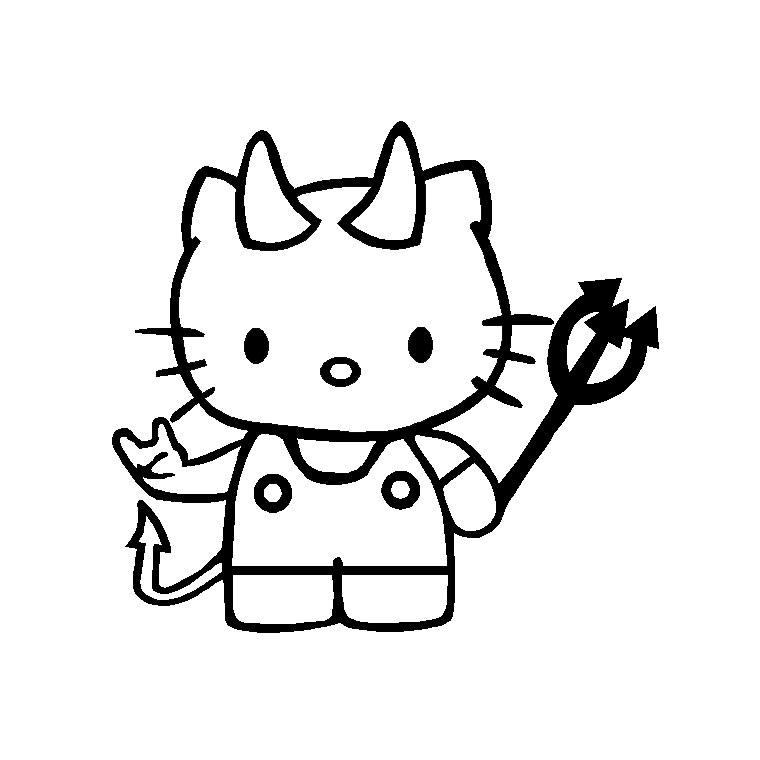 Dibujo para colorear: Hello Kitty (Dibujos animados) #36936 - Dibujos para Colorear e Imprimir Gratis