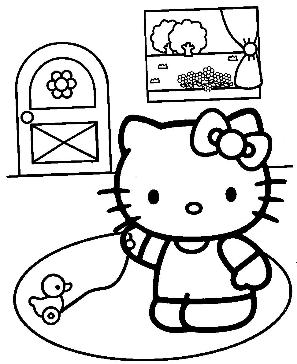 Dibujo para colorear: Hello Kitty (Dibujos animados) #36937 - Dibujos para Colorear e Imprimir Gratis