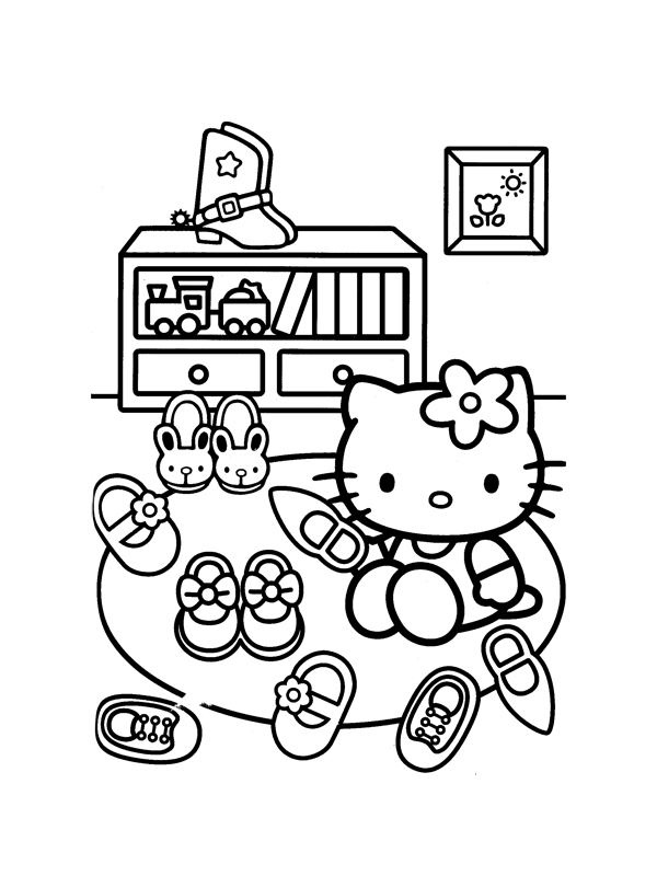 Dibujo para colorear: Hello Kitty (Dibujos animados) #36942 - Dibujos para Colorear e Imprimir Gratis