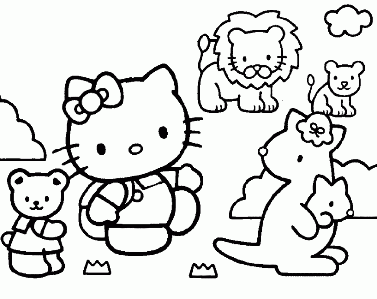 Dibujo para colorear: Hello Kitty (Dibujos animados) #36943 - Dibujos para Colorear e Imprimir Gratis