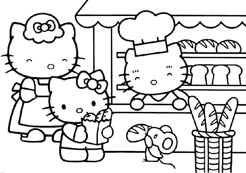 Dibujo para colorear: Hello Kitty (Dibujos animados) #36945 - Dibujos para Colorear e Imprimir Gratis