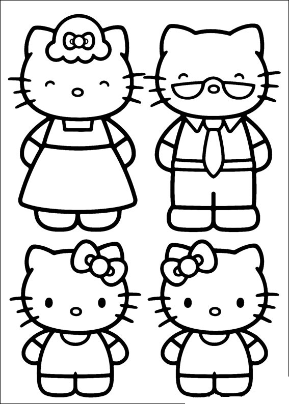 Dibujo para colorear: Hello Kitty (Dibujos animados) #36947 - Dibujos para Colorear e Imprimir Gratis