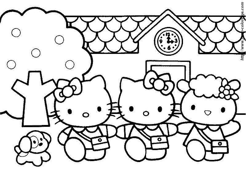 Dibujo para colorear: Hello Kitty (Dibujos animados) #36952 - Dibujos para Colorear e Imprimir Gratis