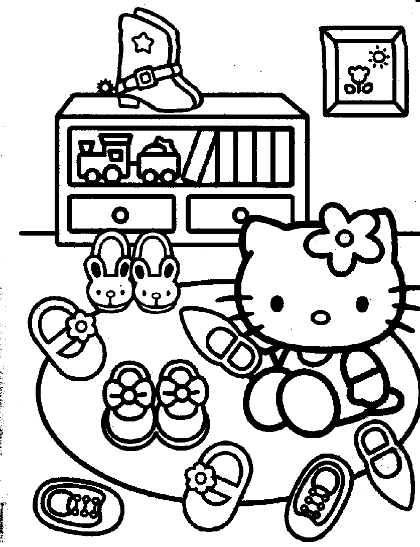 Dibujo para colorear: Hello Kitty (Dibujos animados) #36956 - Dibujos para Colorear e Imprimir Gratis