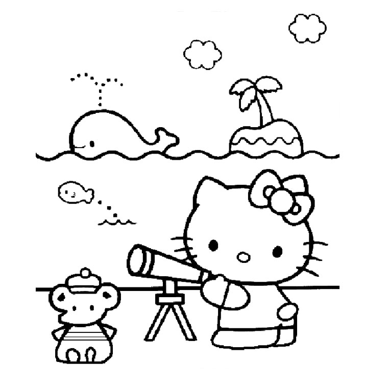 Dibujo para colorear: Hello Kitty (Dibujos animados) #36957 - Dibujos para Colorear e Imprimir Gratis