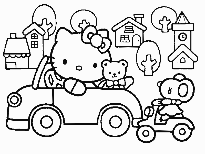 Dibujo para colorear: Hello Kitty (Dibujos animados) #36961 - Dibujos para Colorear e Imprimir Gratis