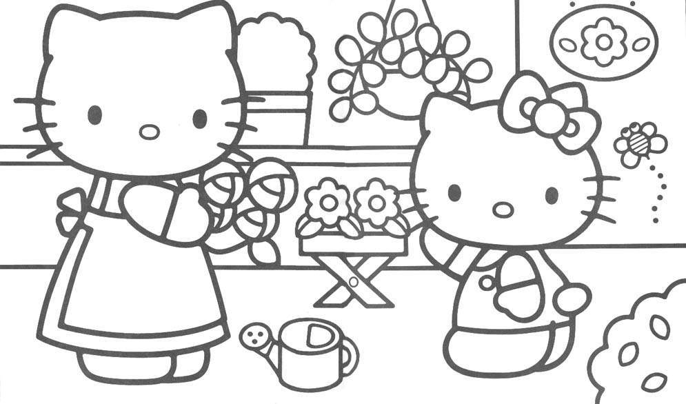 Dibujo para colorear: Hello Kitty (Dibujos animados) #36973 - Dibujos para Colorear e Imprimir Gratis