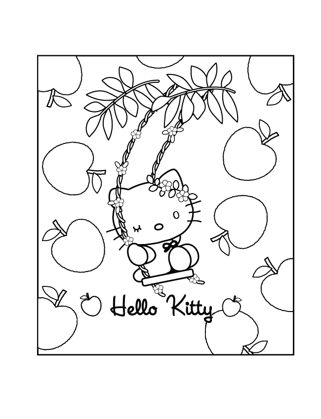 Dibujo para colorear: Hello Kitty (Dibujos animados) #36981 - Dibujos para Colorear e Imprimir Gratis