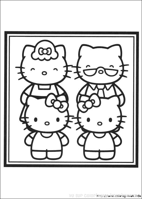 Dibujo para colorear: Hello Kitty (Dibujos animados) #36991 - Dibujos para Colorear e Imprimir Gratis