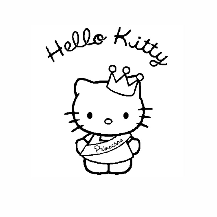 Dibujo para colorear: Hello Kitty (Dibujos animados) #36994 - Dibujos para Colorear e Imprimir Gratis