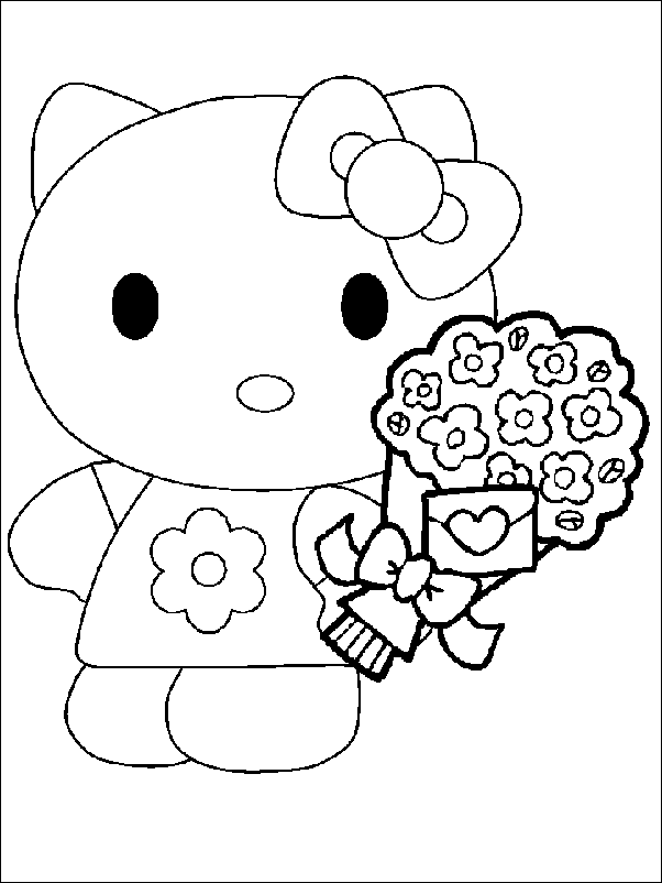 Dibujo para colorear: Hello Kitty (Dibujos animados) #36996 - Dibujos para Colorear e Imprimir Gratis