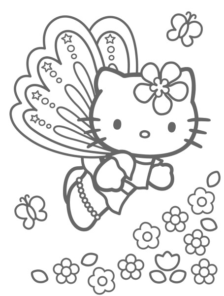 Dibujo para colorear: Hello Kitty (Dibujos animados) #37006 - Dibujos para Colorear e Imprimir Gratis