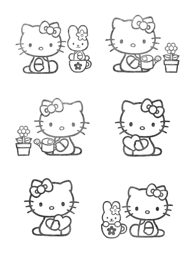 Dibujo para colorear: Hello Kitty (Dibujos animados) #37011 - Dibujos para Colorear e Imprimir Gratis