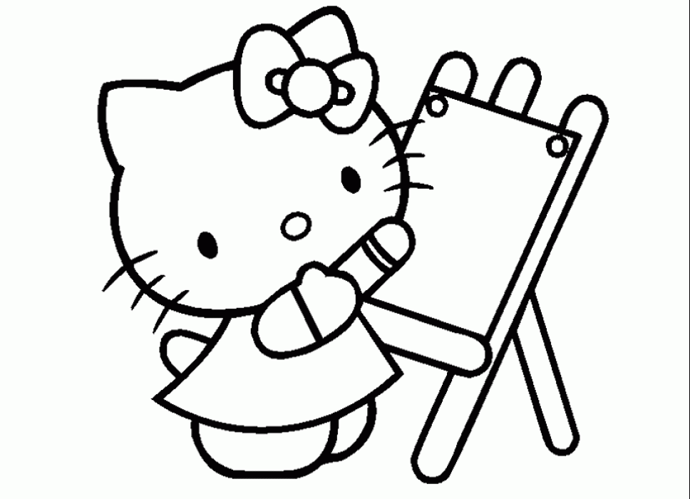 Dibujo para colorear: Hello Kitty (Dibujos animados) #37013 - Dibujos para Colorear e Imprimir Gratis