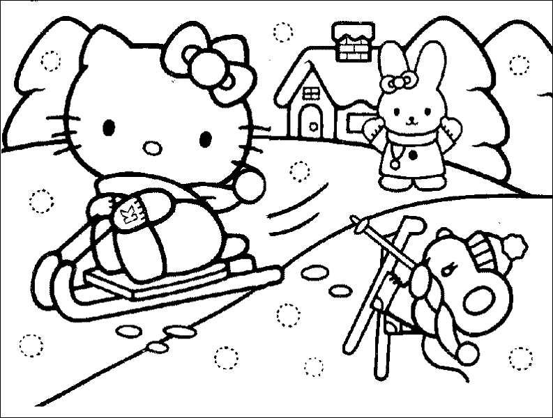 Dibujo para colorear: Hello Kitty (Dibujos animados) #37019 - Dibujos para Colorear e Imprimir Gratis