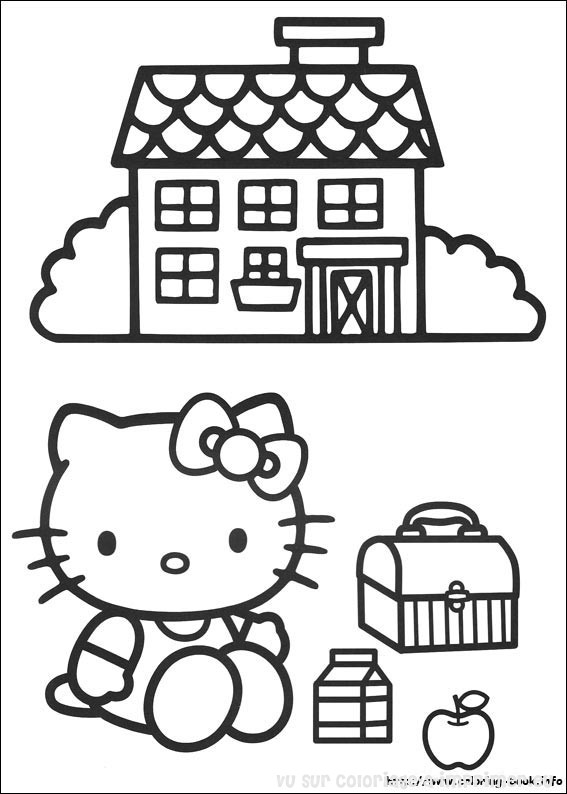 Dibujo para colorear: Hello Kitty (Dibujos animados) #37020 - Dibujos para Colorear e Imprimir Gratis