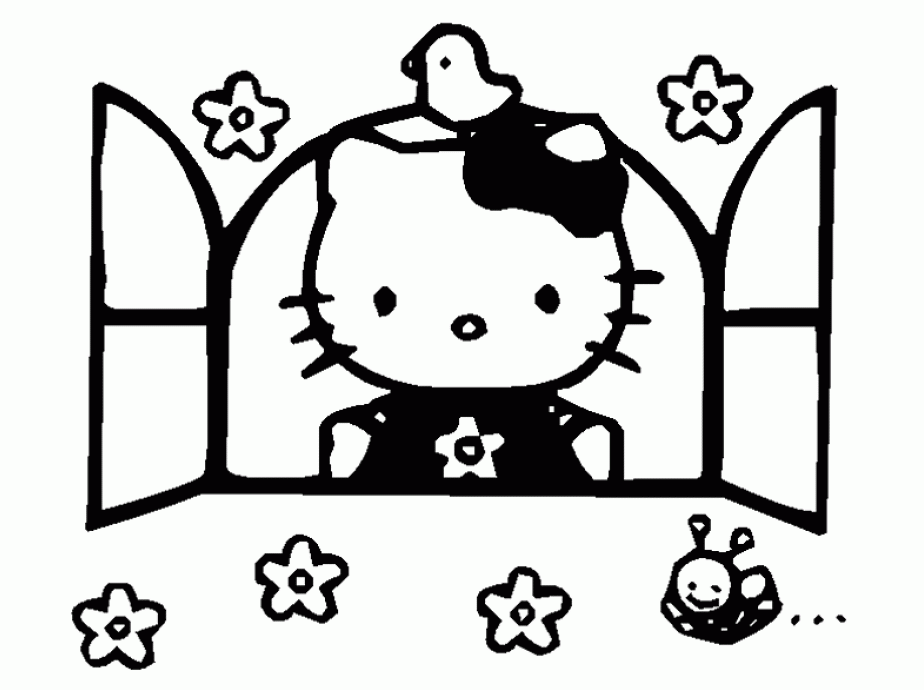 Dibujo para colorear: Hello Kitty (Dibujos animados) #37024 - Dibujos para Colorear e Imprimir Gratis