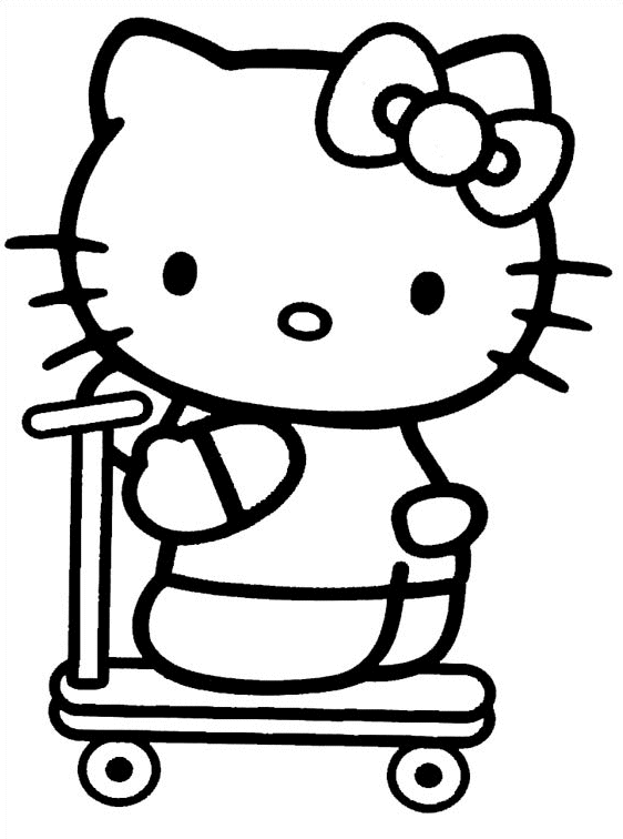 Dibujo para colorear: Hello Kitty (Dibujos animados) #37025 - Dibujos para Colorear e Imprimir Gratis