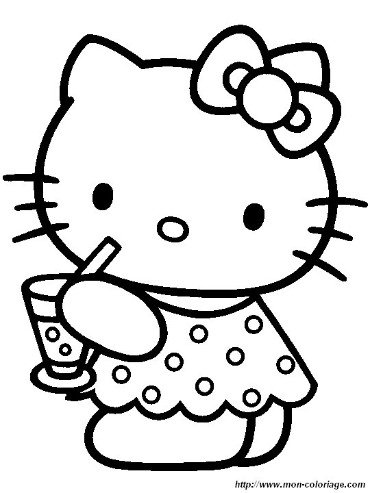 Dibujo para colorear: Hello Kitty (Dibujos animados) #37032 - Dibujos para Colorear e Imprimir Gratis