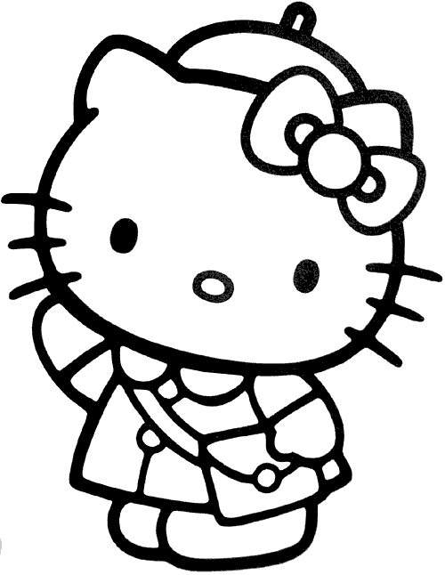 Dibujo para colorear: Hello Kitty (Dibujos animados) #37043 - Dibujos para Colorear e Imprimir Gratis