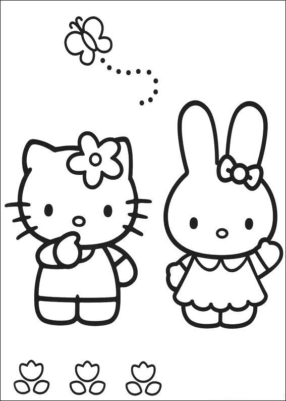 Dibujo para colorear: Hello Kitty (Dibujos animados) #37045 - Dibujos para Colorear e Imprimir Gratis