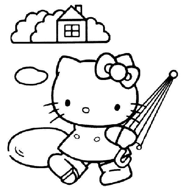 Dibujo para colorear: Hello Kitty (Dibujos animados) #37059 - Dibujos para Colorear e Imprimir Gratis