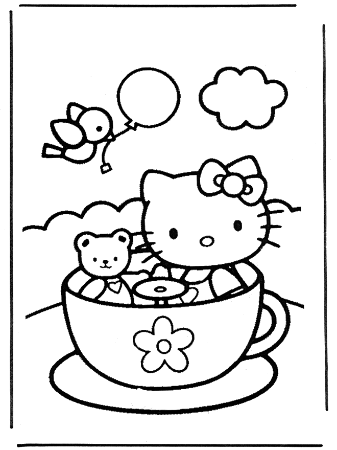 Dibujo para colorear: Hello Kitty (Dibujos animados) #37060 - Dibujos para Colorear e Imprimir Gratis