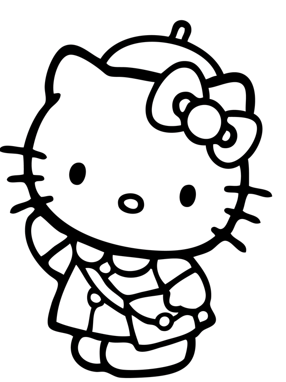 Dibujos de Hello Kitty #37061 (Dibujos animados) para colorear y pintar –  Páginas para imprimir