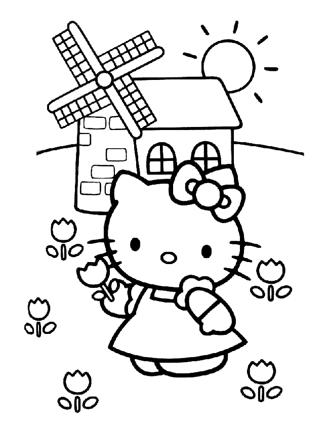 Dibujo para colorear: Hello Kitty (Dibujos animados) #37069 - Dibujos para Colorear e Imprimir Gratis