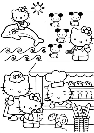 Dibujo para colorear: Hello Kitty (Dibujos animados) #37071 - Dibujos para Colorear e Imprimir Gratis