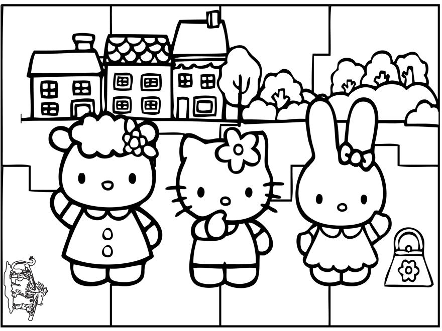 Dibujo para colorear: Hello Kitty (Dibujos animados) #37072 - Dibujos para Colorear e Imprimir Gratis