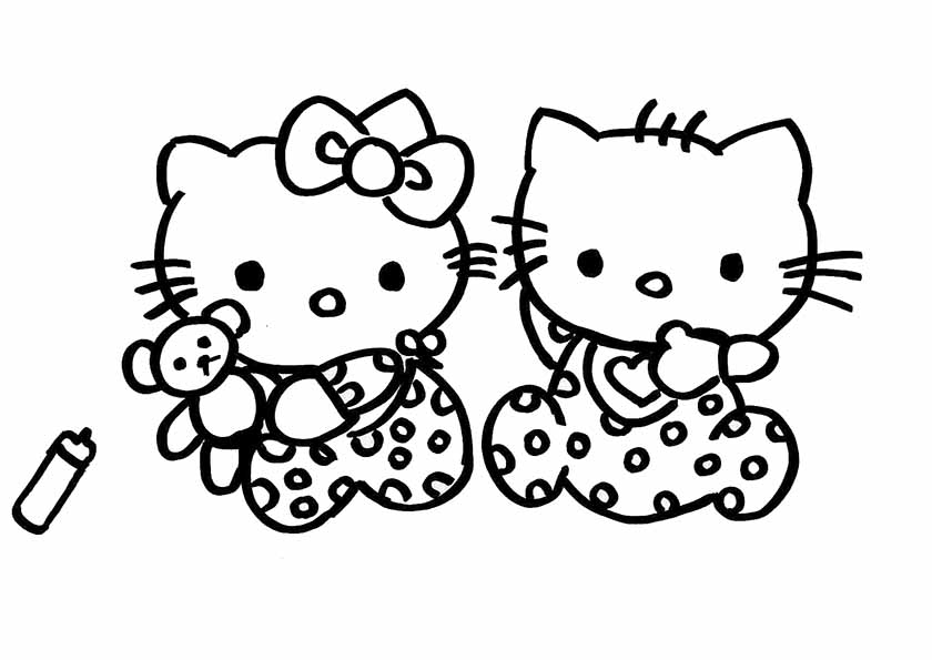 Dibujo para colorear: Hello Kitty (Dibujos animados) #37077 - Dibujos para Colorear e Imprimir Gratis