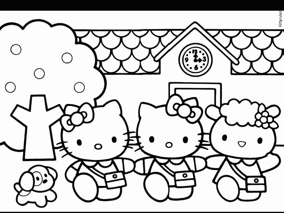 Dibujo para colorear: Hello Kitty (Dibujos animados) #37080 - Dibujos para Colorear e Imprimir Gratis