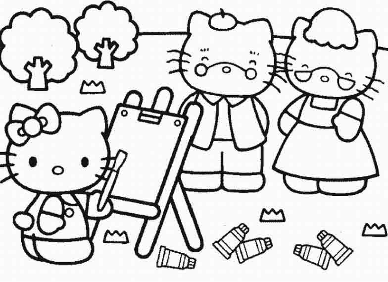 Dibujo para colorear: Hello Kitty (Dibujos animados) #37083 - Dibujos para Colorear e Imprimir Gratis