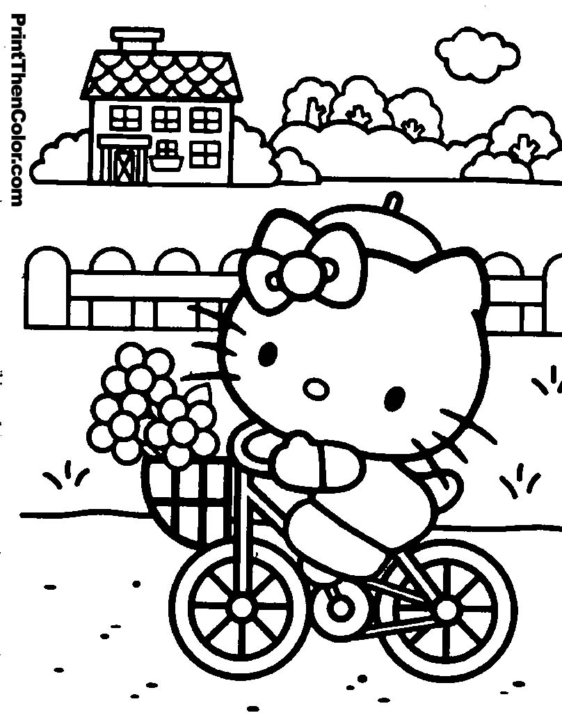 Dibujo para colorear: Hello Kitty (Dibujos animados) #37090 - Dibujos para Colorear e Imprimir Gratis