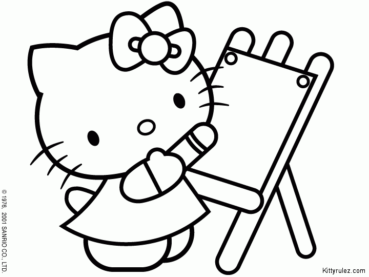 Dibujo para colorear: Hello Kitty (Dibujos animados) #37094 - Dibujos para Colorear e Imprimir Gratis