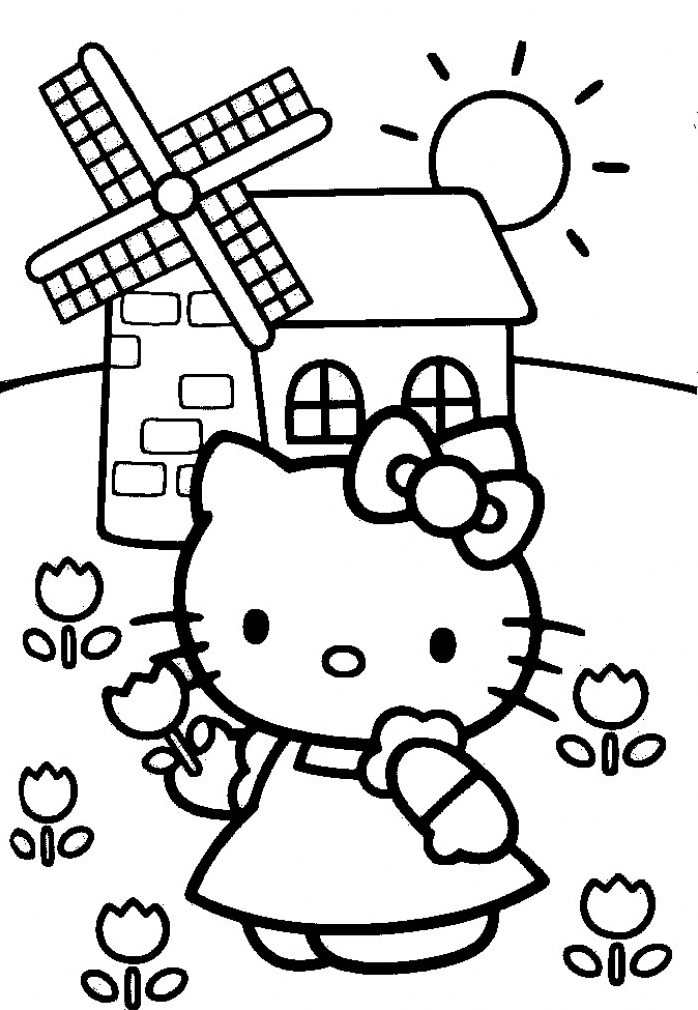 Dibujo para colorear: Hello Kitty (Dibujos animados) #37096 - Dibujos para Colorear e Imprimir Gratis