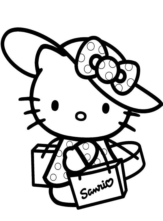 Dibujo para colorear: Hello Kitty (Dibujos animados) #37104 - Dibujos para Colorear e Imprimir Gratis