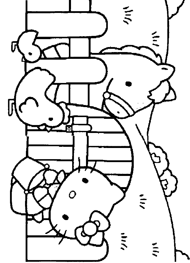 Dibujo para colorear: Hello Kitty (Dibujos animados) #37105 - Dibujos para Colorear e Imprimir Gratis