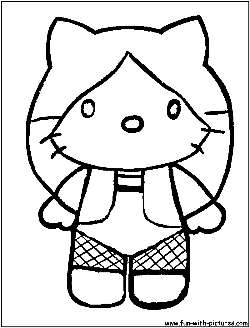 Dibujo para colorear: Hello Kitty (Dibujos animados) #37113 - Dibujos para Colorear e Imprimir Gratis
