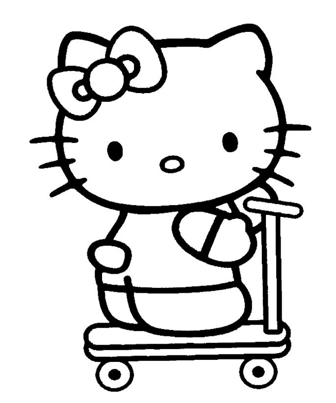 Dibujo para colorear: Hello Kitty (Dibujos animados) #37114 - Dibujos para Colorear e Imprimir Gratis