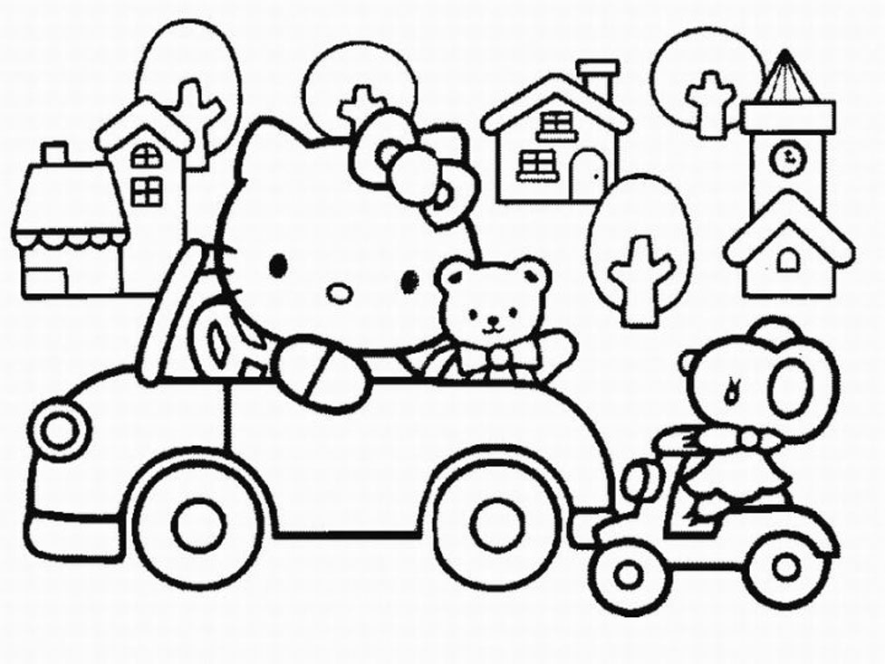 Dibujo para colorear: Hello Kitty (Dibujos animados) #37116 - Dibujos para Colorear e Imprimir Gratis