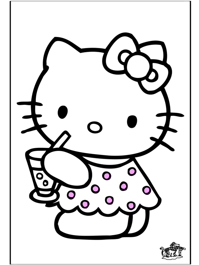 Dibujo para colorear: Hello Kitty (Dibujos animados) #37119 - Dibujos para Colorear e Imprimir Gratis