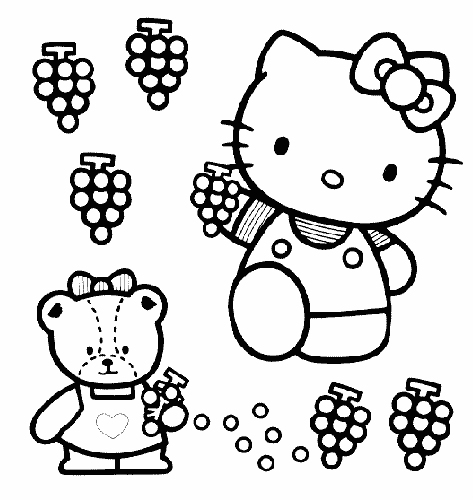 Dibujo para colorear: Hello Kitty (Dibujos animados) #37120 - Dibujos para Colorear e Imprimir Gratis