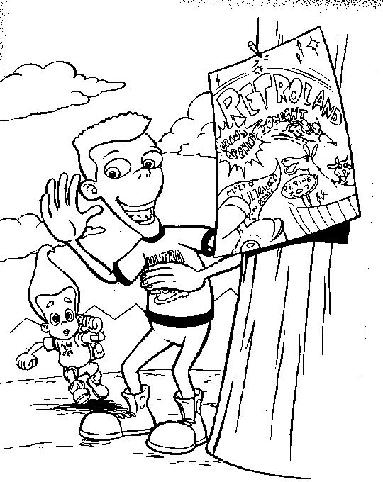 Dibujo para colorear: Jimmy Neutron (Dibujos animados) #48906 - Dibujos para Colorear e Imprimir Gratis