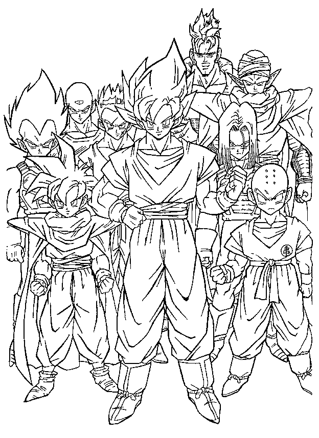 Dibujo para colorear: Mangas (Dibujos animados) #43005 - Dibujos para Colorear e Imprimir Gratis