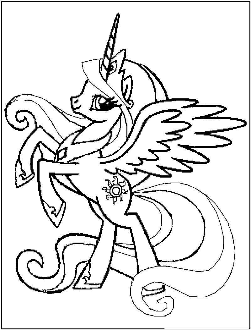 Dibujo para colorear: My Little Pony (Dibujos animados) #41858 - Dibujos para Colorear e Imprimir Gratis