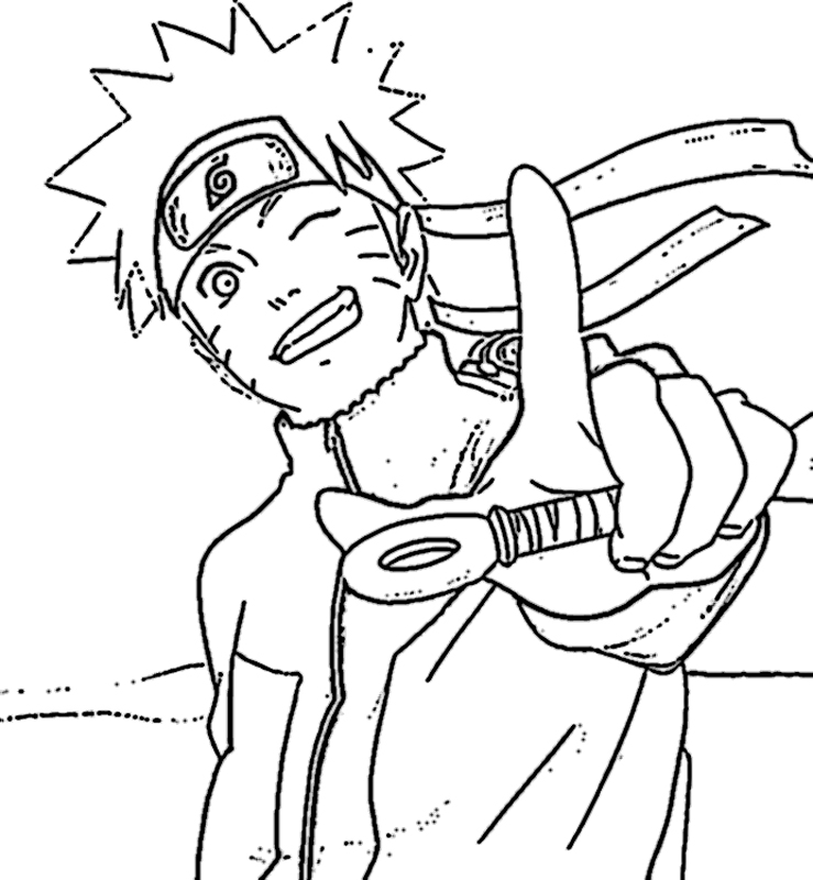 Dibujo de Naruto enfadado para Colorear  Dibujosnet