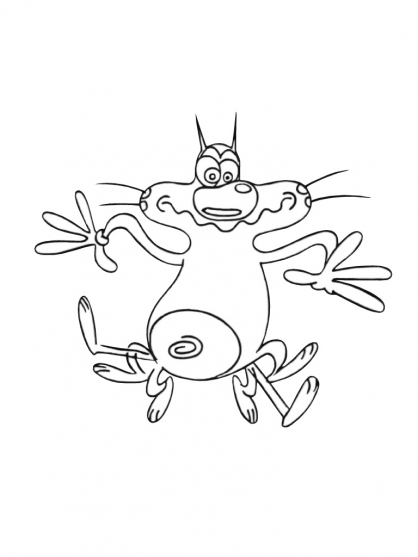 Dibujo para colorear: Oggy and the Cockroaches (Dibujos animados) #37867 - Dibujos para Colorear e Imprimir Gratis